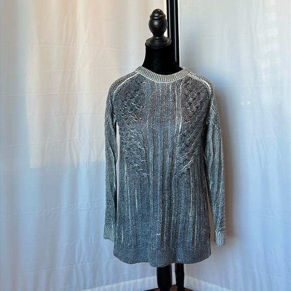 Eleven Paris Sweaters - Eleven Paris Knit and Painted Wool Blend Sweater